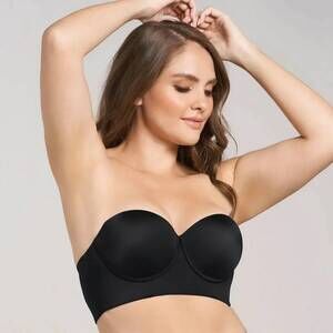NEW LEONISA 360 strapless bra in black